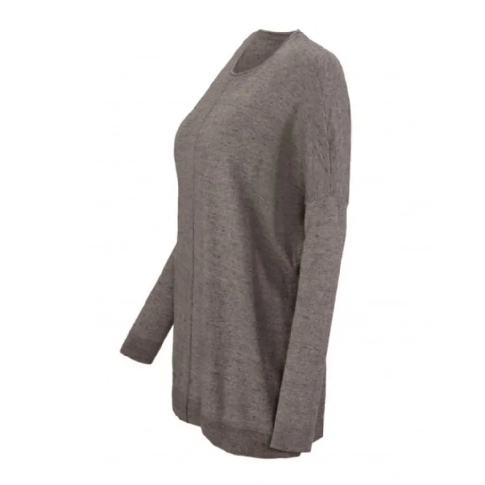 CAbi Heather Mushroom Tunic Knit Sweater Top